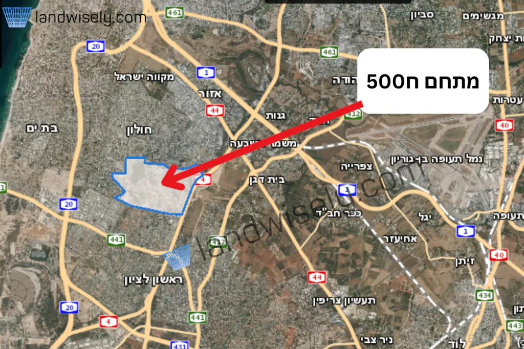 חולון- מתחם ח\500 לנדויזלי לנדוויזלי לנדוייזלי לנדווייזלי קרקע להשקעה